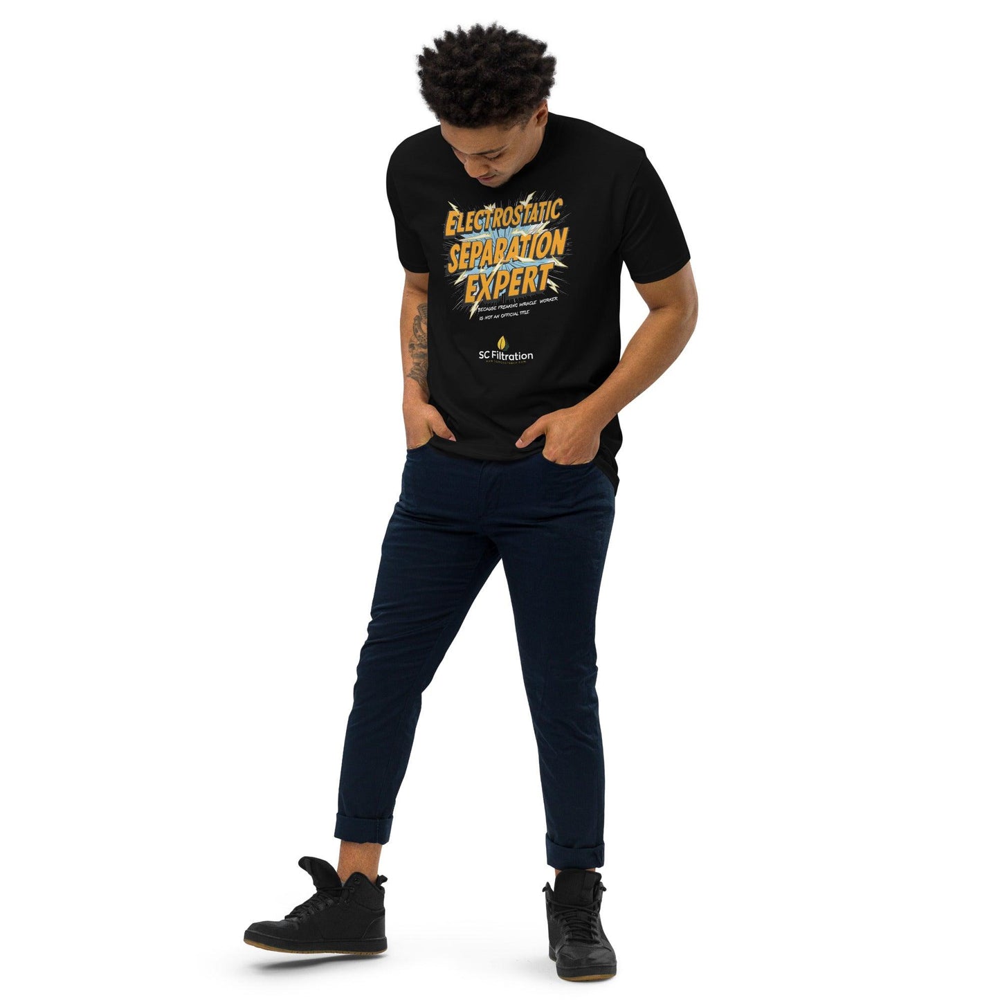 Electrostatic Expert Men’s premium heavyweight tee - SC Filtration