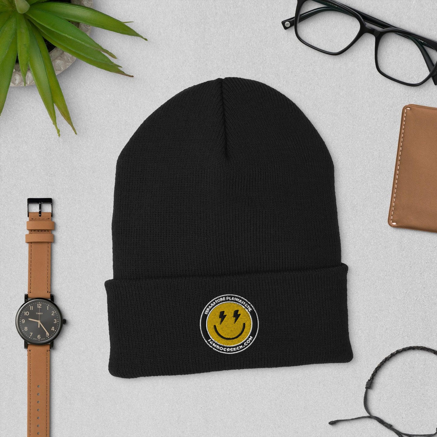 Happy Face Cuffed Beanie - SC Filtration