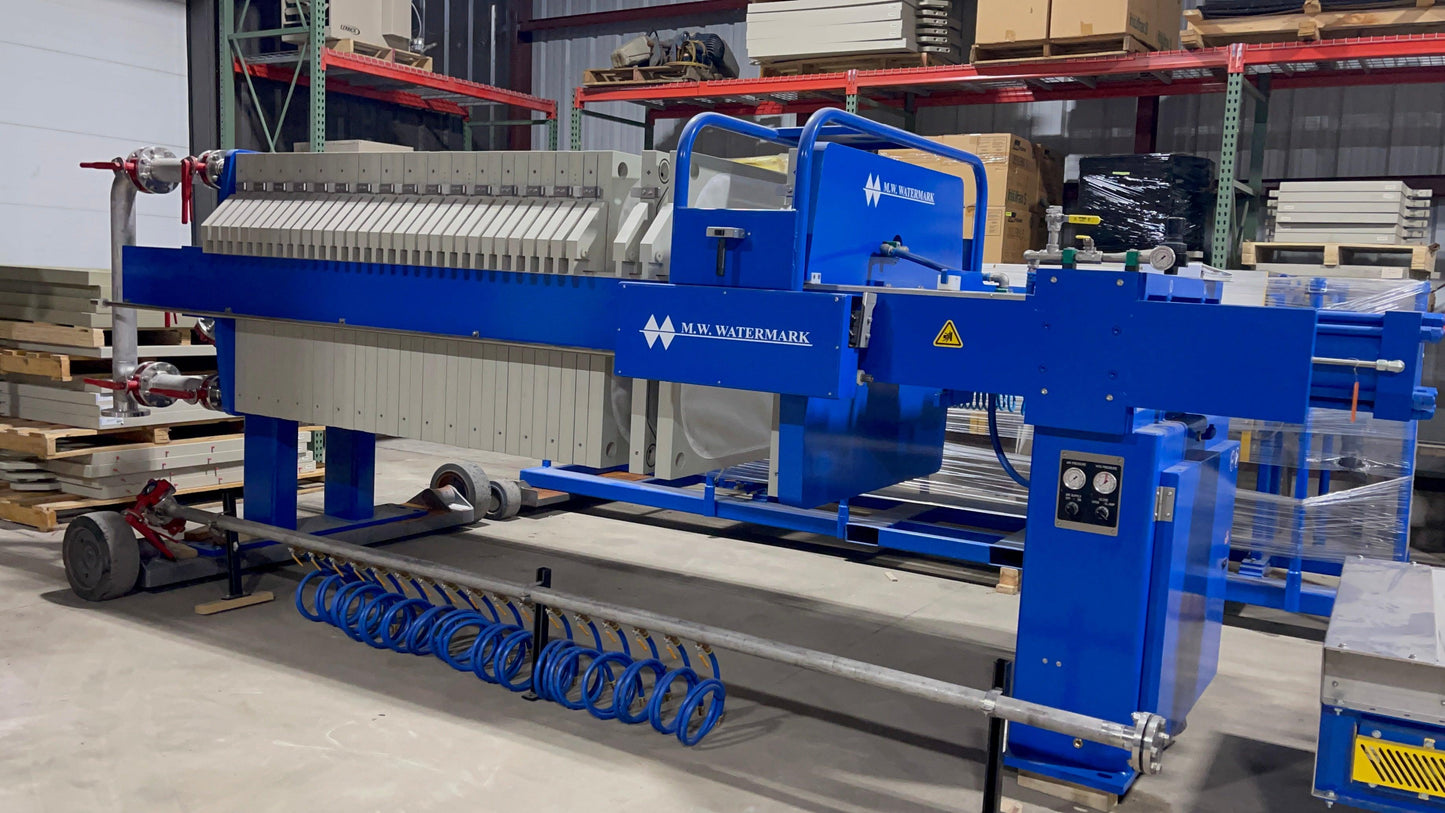 Squeeze Plate Membrane Filter Press 5 Cu Ft