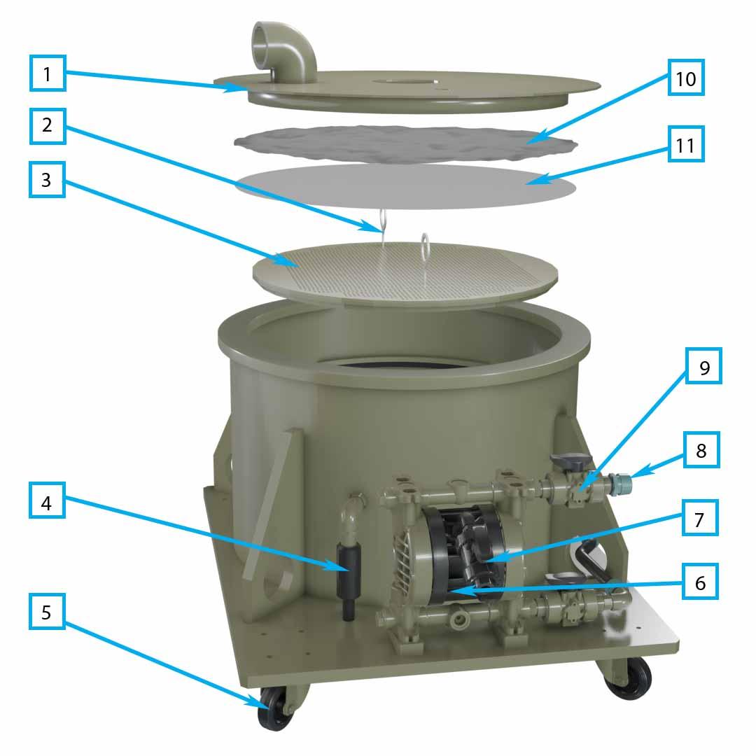Extraction Key for Filter Trolleys