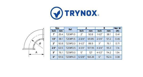 Trynox Tri-Clamp Stainless Steel Elbow - SC Filtration